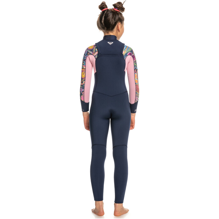 2024 Roxy Chicas Swell Series 4/3mm Gbs Chest Zip Neopreno ERGW103058 - Mood Indigotrue Paradise